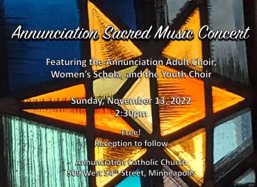 Annunciation Sacred Music Concert and Reception
